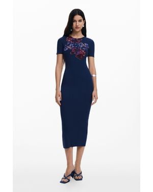 Desigual Dress Designed By Mr. Christian Lacroix - Blue