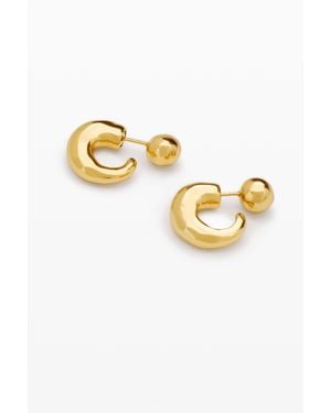 Desigual Golden Hoop Earrings Zalio - Metallic