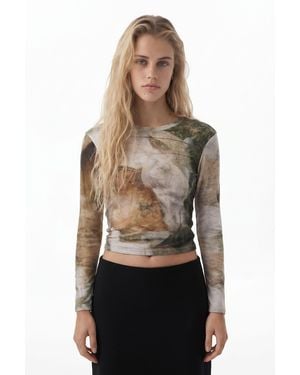 Desigual High-Neck Horse T-Shirt, Cotton - White