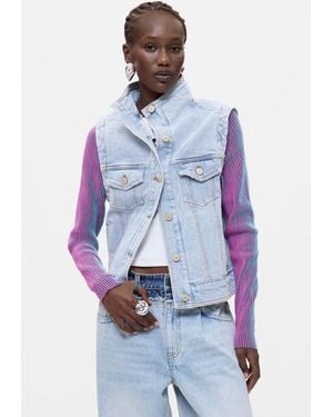 Desigual Detachable Jacket, Cotton - Blue