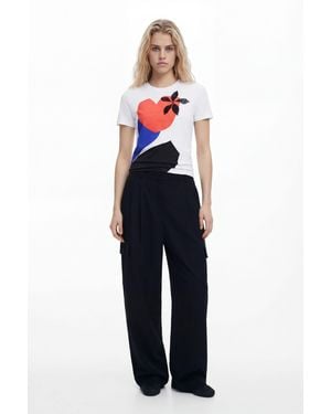 Desigual T-Shirt Designed By Mr. Christian Lacroix, Cotton - Blue