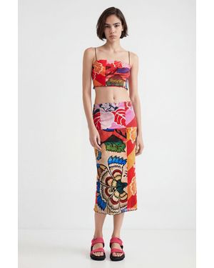 Desigual M. Christian Lacroix Midi Skirt, Polyester - Red