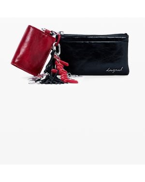 Desigual Small Charm Wallet, Polyurethane - Red