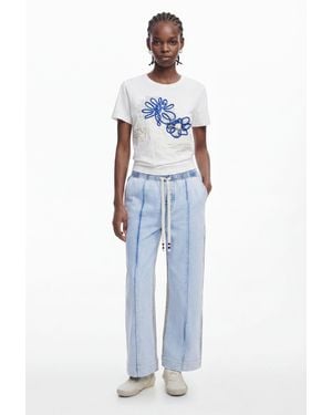 Desigual Cropped Jogger Jeans - Blue