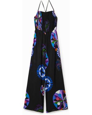 Desigual M. Christian Lacroix Long Strappy Jumpsuit, Viscose - Blue