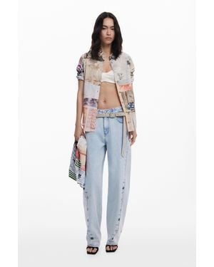 Desigual Postcard Shirt - Brown