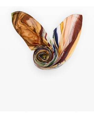 Desigual Rectangular Patterned Foulard, Viscose - Multicolor