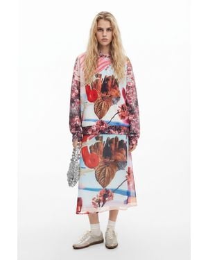 Desigual Printed Sweatshirt. Christian Lacroix, Cotton - Red
