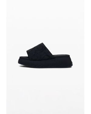 Desigual Platform Slide Sandals, Polyester - Black