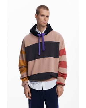 Desigual Sudadera Rayas Anchas - Azul