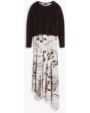 Desigual 2-In-1 Slip Dress Animal Print, Polyester - Brown