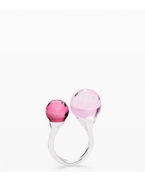 Desigual Ring Kugeln Zalio, Schwarz - Pink