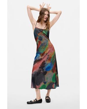 Desigual Printed 2-In-1 Dress - Blue