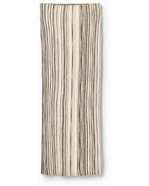 Desigual Stripy Ribbed Midi Skirt - White