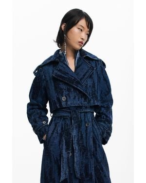 Desigual Gabardina Denim Degradado - Azul