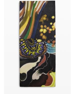 Desigual Foulard Diseñado Por Mr. Christian Lacroix, Poliester, Negro