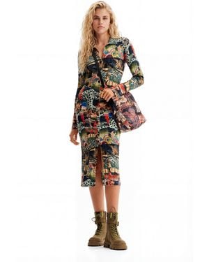 Desigual M. Christian Lacroix Tapestry Midi Dress - Brown
