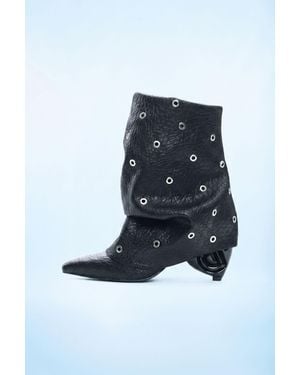 Desigual Heeled Boots Leather Effect, Polyurethane - Blue