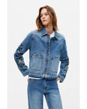 Desigual Denim Jacket 100% Cotton, Cotton - Blue