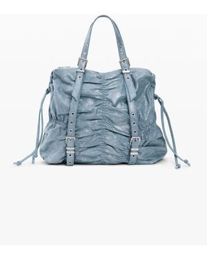 Desigual Medium Ruched Denim Backpack - Blue