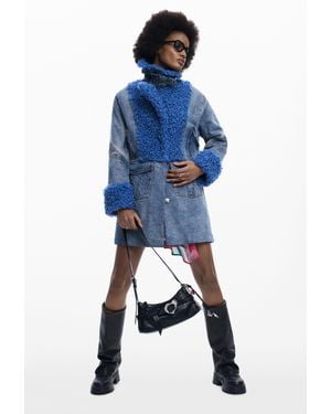 Desigual Hybrid Denim Coat, Cotton - Blue