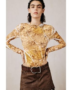 Desigual Studio Ripped Bodysuit - Natural