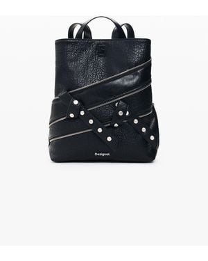 Desigual Mini Small Backpack, Polyurethane - Black