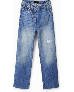Desigual Vaqueros Boyfriend Twisted - Azul
