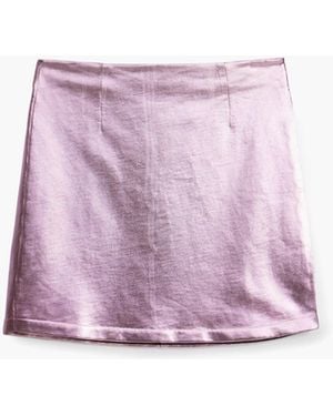 Desigual Metallic Miniskirt, Cotton - Pink
