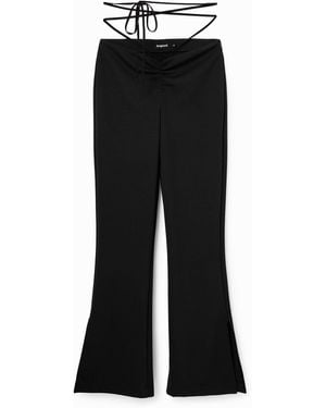 Desigual Hose Raffung Knoten - Schwarz