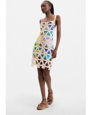 Desigual Crochet Dress, Cotton - White