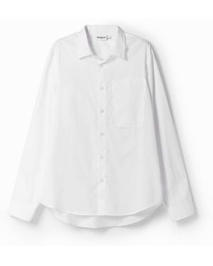 Desigual Patchwork Poplin Shirt, Cotton - White