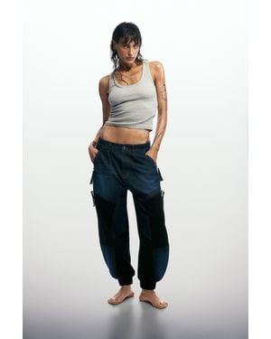 Desigual Pantalón Vaquero Patchwork, Mujer, Azul