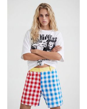 Desigual Johnson Hartig Check Shorts - Multicolour
