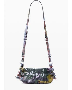 Desigual Arty Printed Bag - White