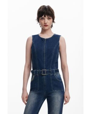 Desigual Denim Jumpsuit - Blue