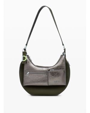 Desigual Medium Metallic Convertible Bag - Black