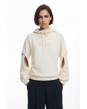 Desigual Oversized Denim-Print Sweatshirt - White