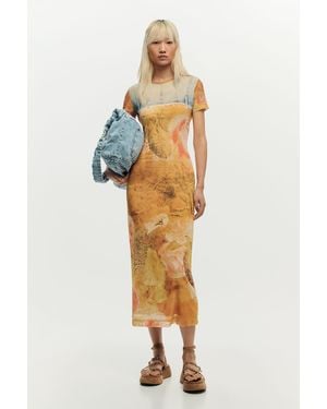 Desigual Slim Hybrid Dress, Polyester - Yellow