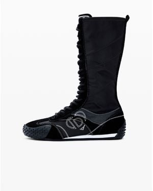 Desigual Bota Sneaker Logo, Mujer, Negro