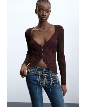 Desigual Golden Chain Belt - White