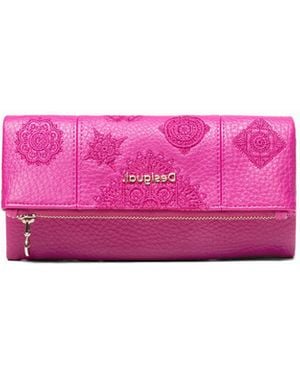 Desigual Portemonnaie Mit Geprägten Mandalas - Pink