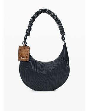 Desigual Medium Oval Embossed Bag, Polyurethane - Blue