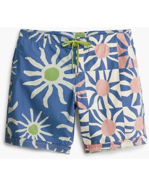 Desigual Badeanzug Mit Sonnenmuster, Baumwolle, Blau