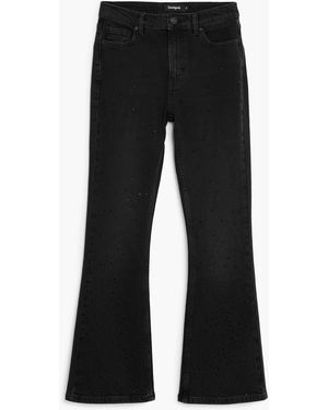 Desigual Pantalón Vaquero, Algodon, Negro