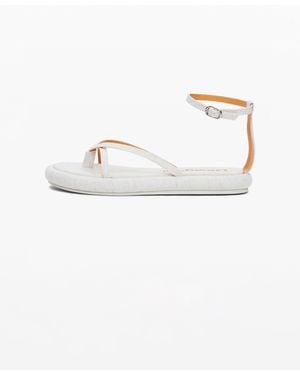 Desigual Crochet Detail Sandals, Linen - White