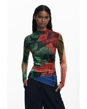 Desigual Jersey Diseñado Por Mr. Christian Lacroix - Rojo