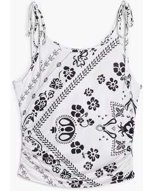 Desigual Bandana Tank Top, Polyester - Blue