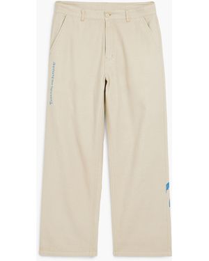 Desigual Long Palm Tree Trousers, Cotton - Natural