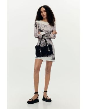 Desigual Printed Collage Dress, Polyester - Black